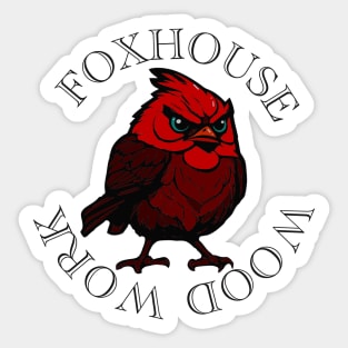 Cardinal Mean Mug Sticker